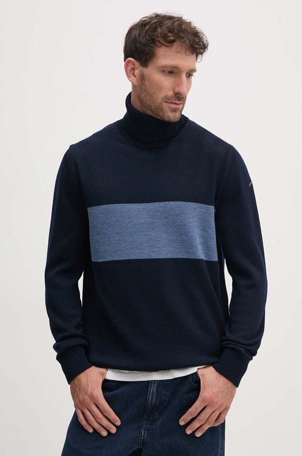 Paul&Shark Volnen pulover Paul&Shark moški, mornarsko modra barva, 14311063