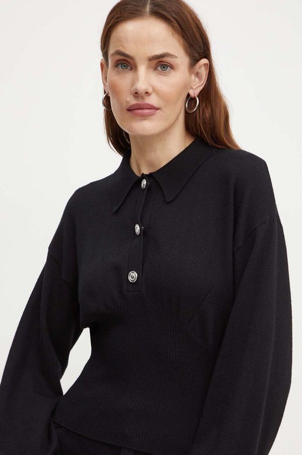 Pinko Volnen pulover Pinko ženski, črna barva, 104016 A15S