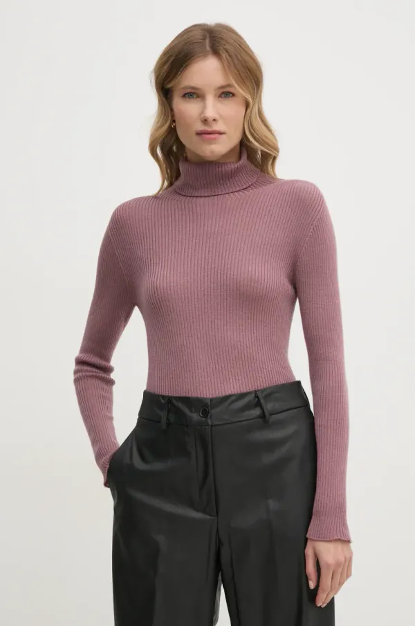 Sandro Ferrone Volnen pulover Sandro Ferrone ženski, roza barva, SFS69YBEQUAGLIA