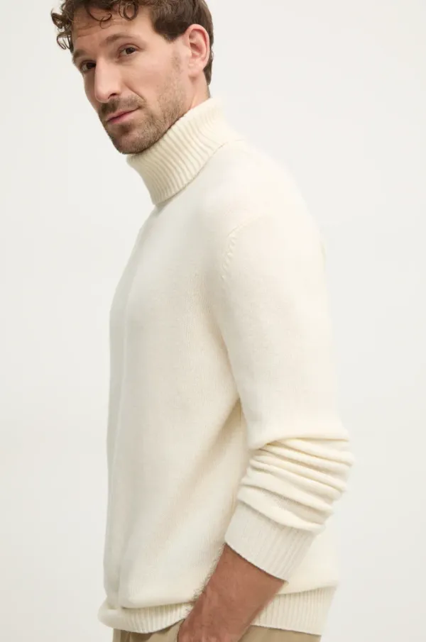 Sisley Volnen pulover Sisley moški, bež barva, 1244S200I