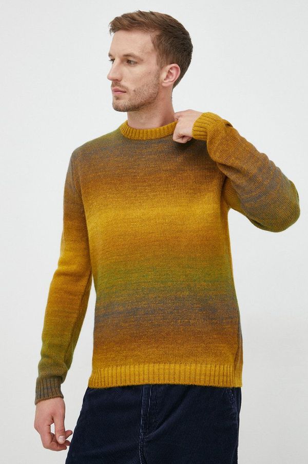Sisley Volnen pulover Sisley moški, rumena barva,