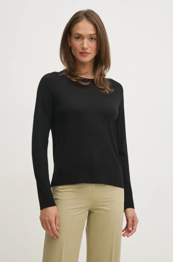 United Colors of Benetton Volnen pulover United Colors of Benetton ženski, črna barva, 11AHD10CV