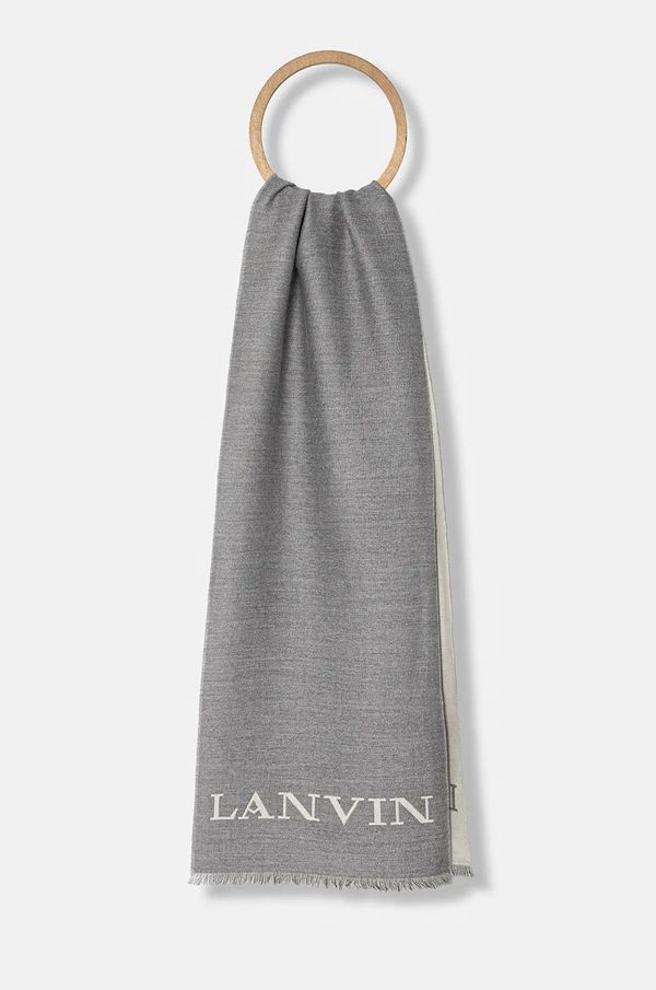 Lanvin Volnen šal Lanvin siva barva, 6L3518.J5756