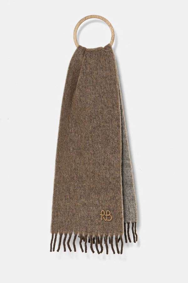 RUSLAN BAGINSKIY Volnen šal Ruslan Baginskiy bež barva, SKR036/032-WNAM-BHR-WRB-MX