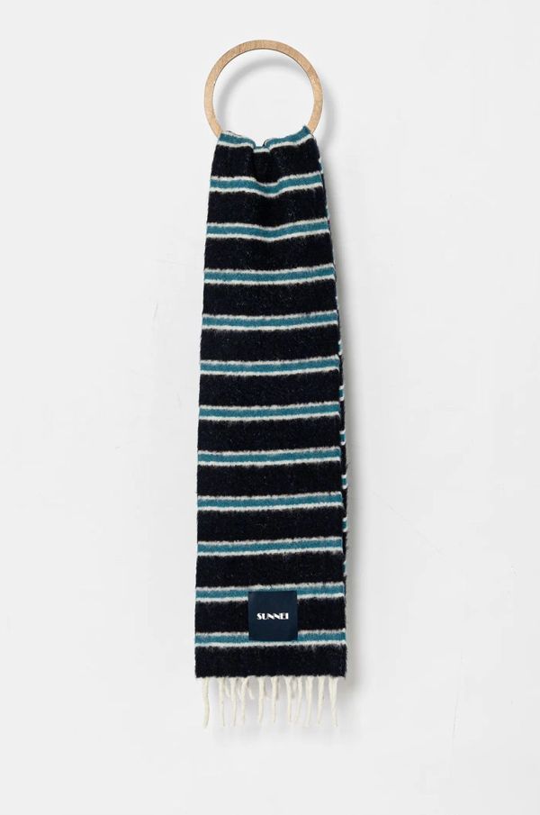 Sunnei Volnen šal Sunnei mornarsko modra barva, ACCXSAC009