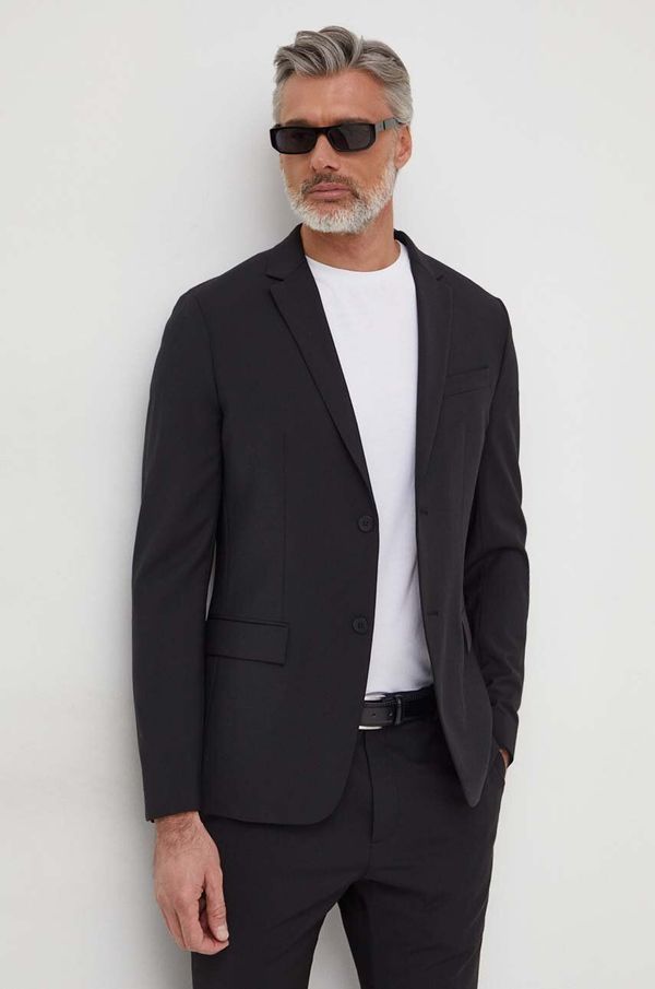 Calvin Klein Volnen suknjič Calvin Klein črna barva