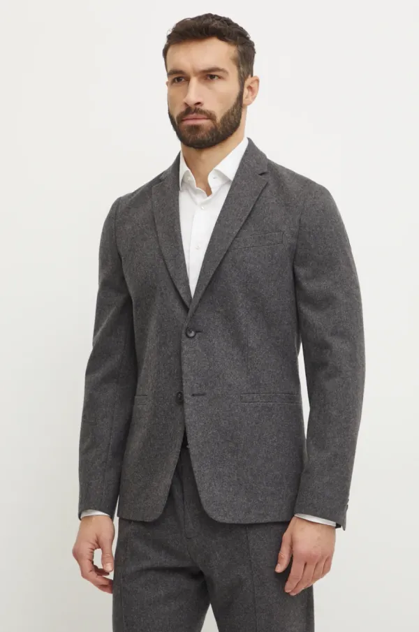 Calvin Klein Volnen suknjič Calvin Klein siva barva, K10K113923