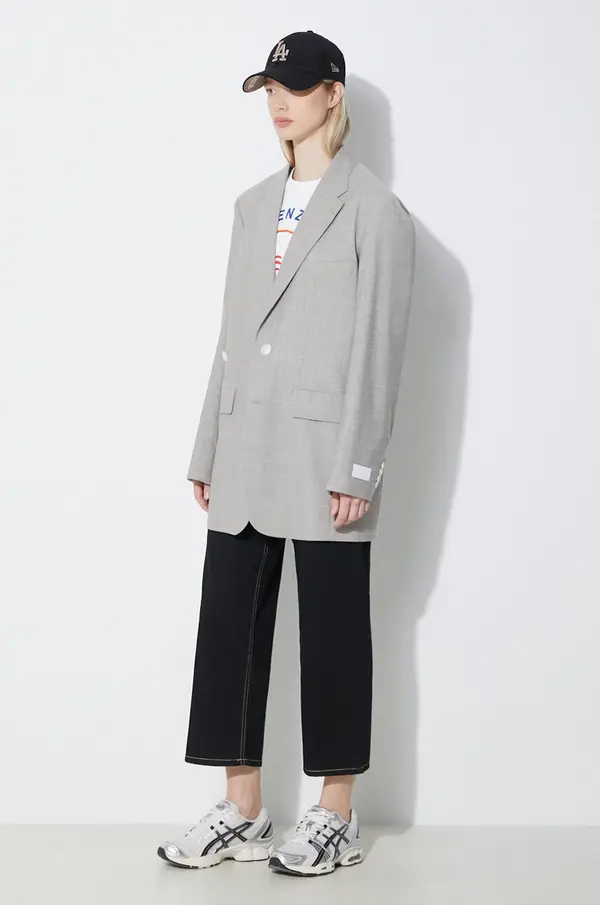 Kenzo Volnen suknjič Kenzo Solid Kimono Blazer