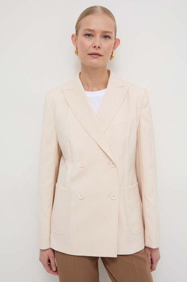 Weekend Max Mara Volnen suknjič Weekend Max Mara bež barva