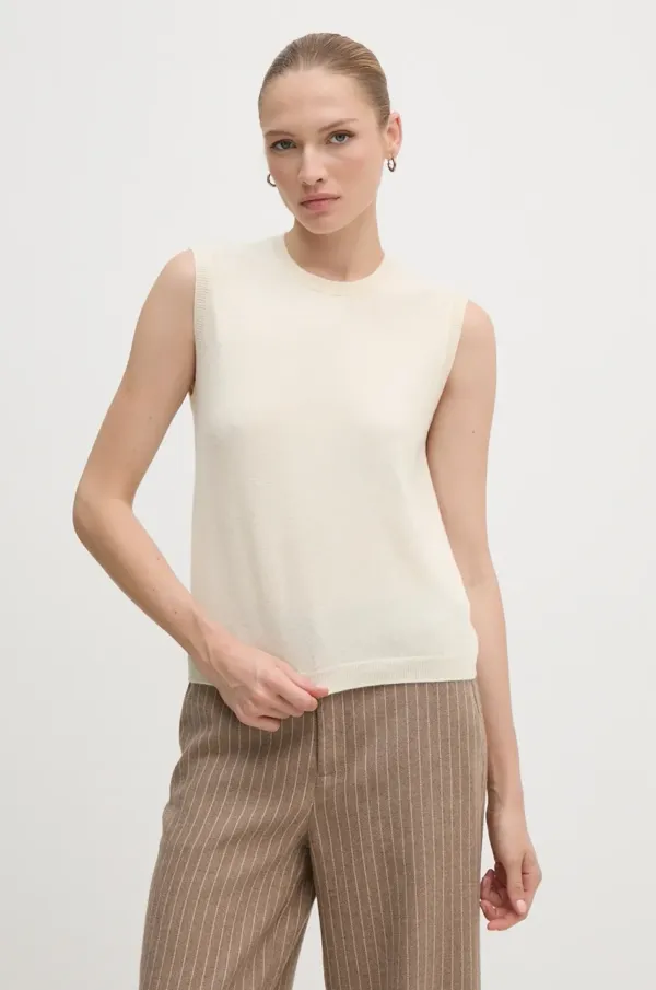 United Colors of Benetton Volnen telovnik United Colors of Benetton bež barva, 1002D10D1