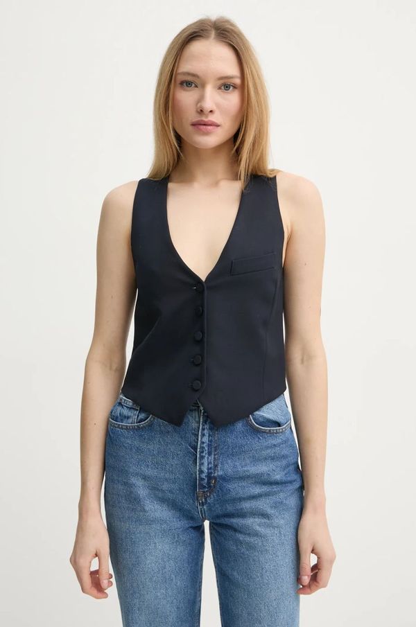 Zadig&Voltaire Volnen telovnik ZADIG&VOLTAIRE mornarsko modra barva, WWBL01913