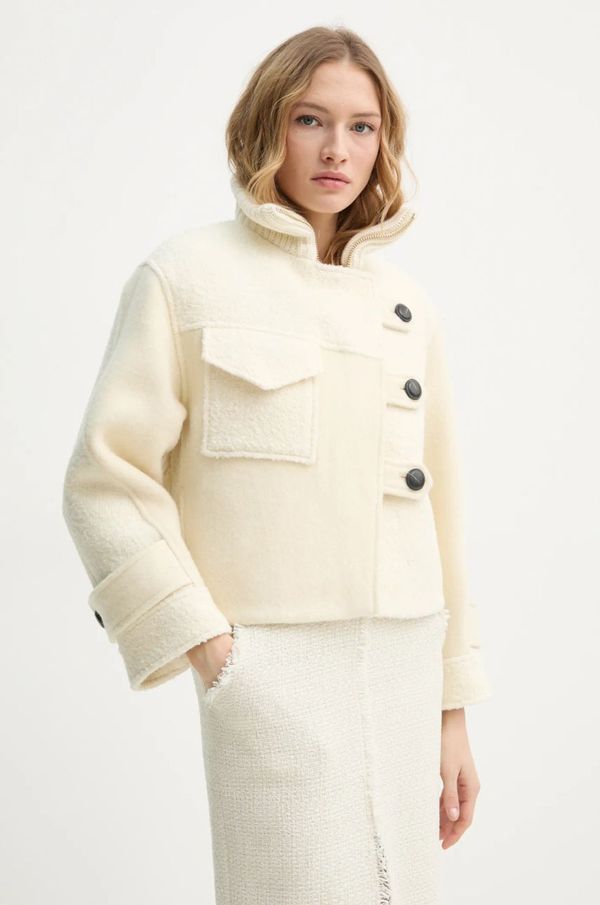 BA&SH Volnena jakna BA&SH DORA bež barva, 1E25DORA