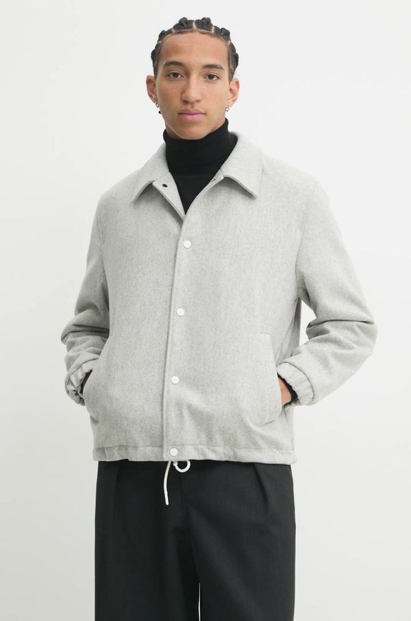 HUGO Volnena jakna HUGO siva barva, 50534811