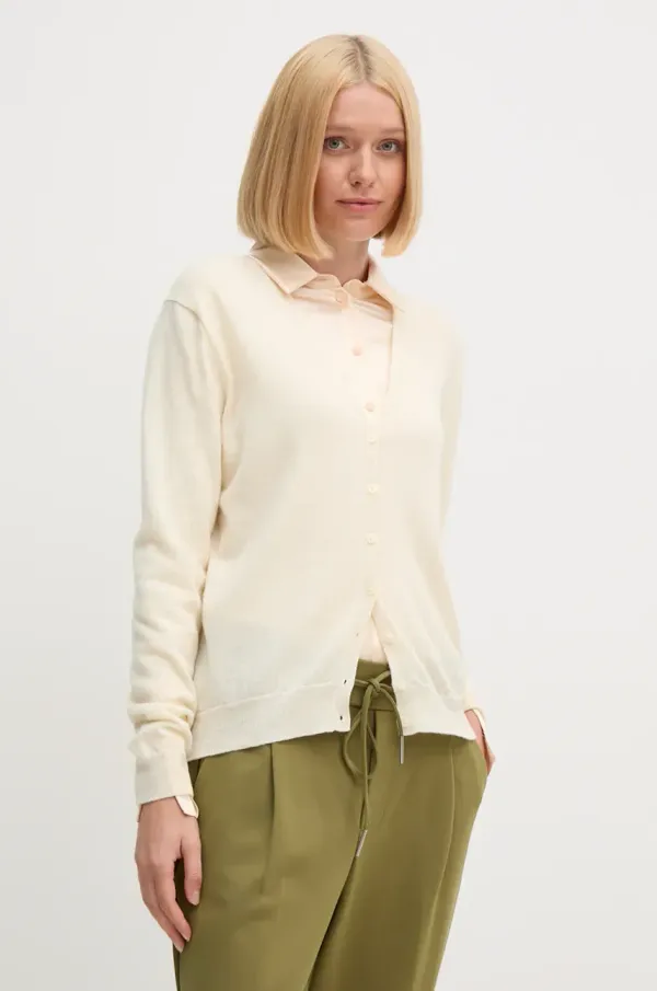 United Colors of Benetton Volnena jopica United Colors of Benetton bež barva, 1002D6879