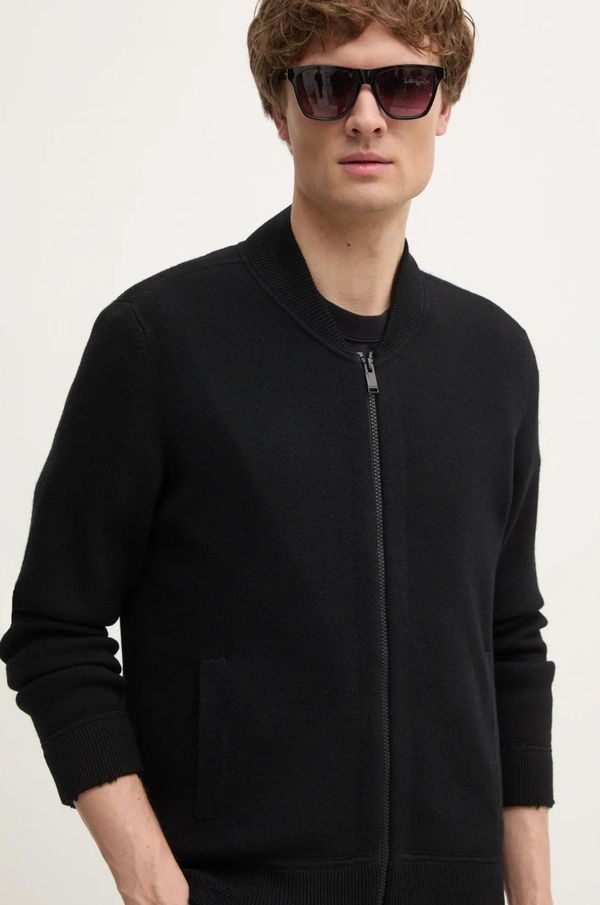 Zadig&Voltaire Volnena jopica ZADIG&VOLTAIRE črna barva, KMCA00227