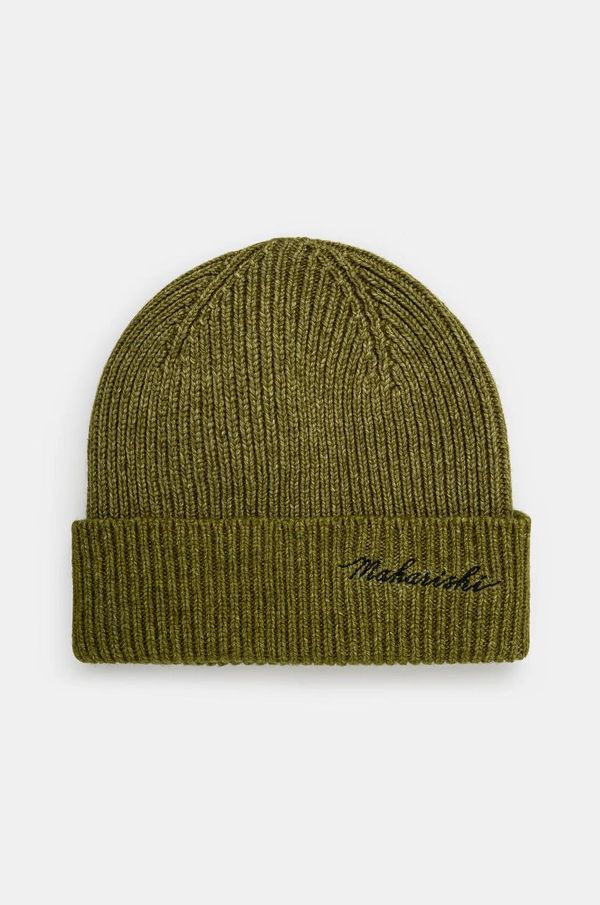 Maharishi Volnena kapa Maharishi Maharishi Embroidered Beanie zelena barva, 1368.OLIVE