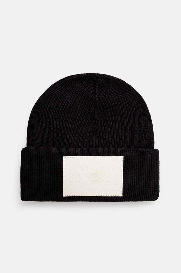 MM6 Maison Margiela Volnena kapa MM6 Maison Margiela črna barva, S52TB0004.M13036