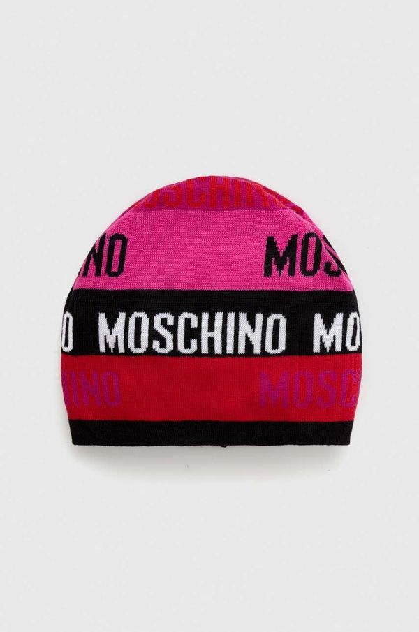 Moschino Volnena kapa Moschino roza barva