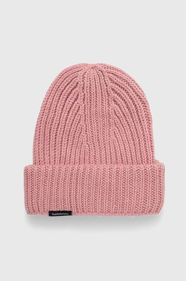 Peak Performance Volnena kapa Peak Performance roza barva