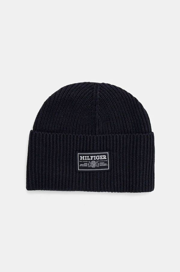 Tommy Hilfiger Volnena kapa Tommy Hilfiger mornarsko modra barva, AM0AM12889