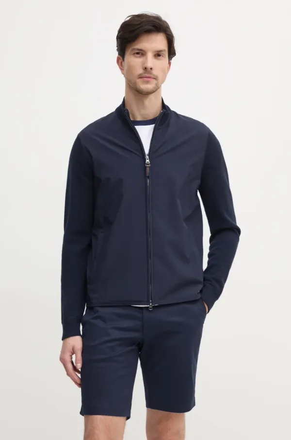 Hackett London Volnena mikica Hackett London mornarsko modra barva, HM703343