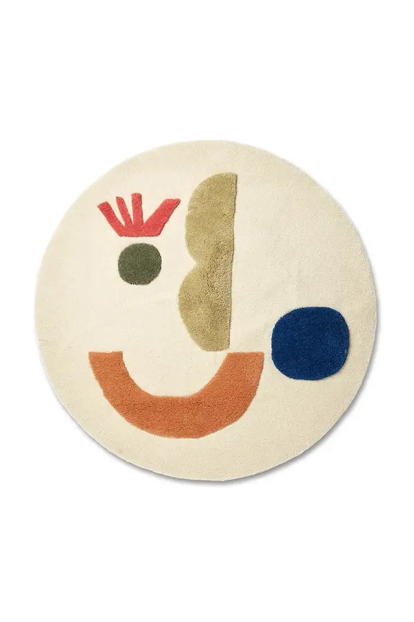 Ferm Living Volnena preproga ferm LIVING Panto O120 cm