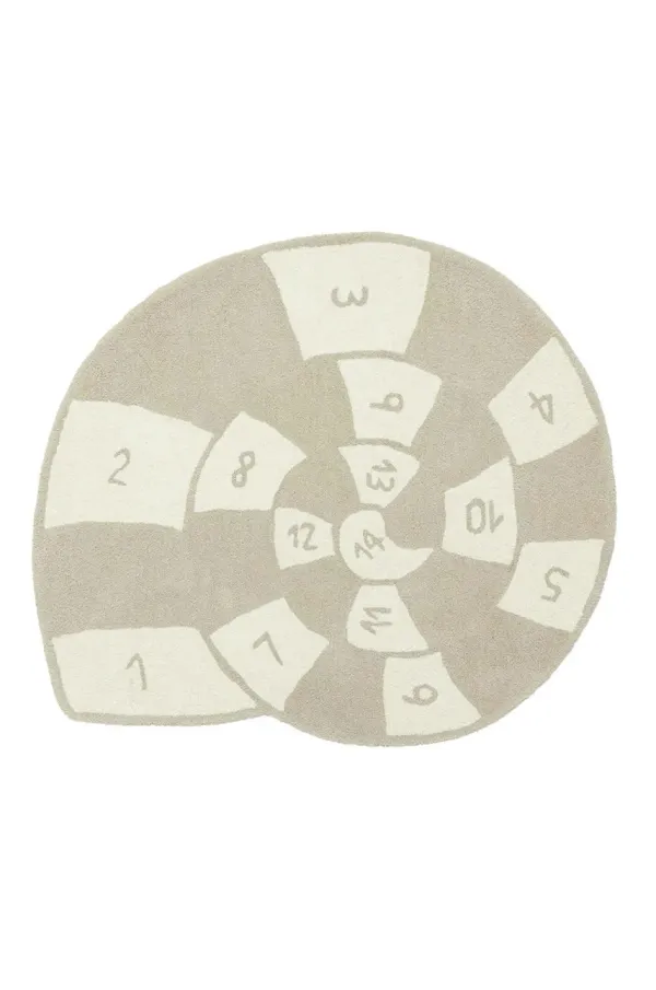 OYOY Volnena preproga OYOY Nautilus Hopschotch bež barva