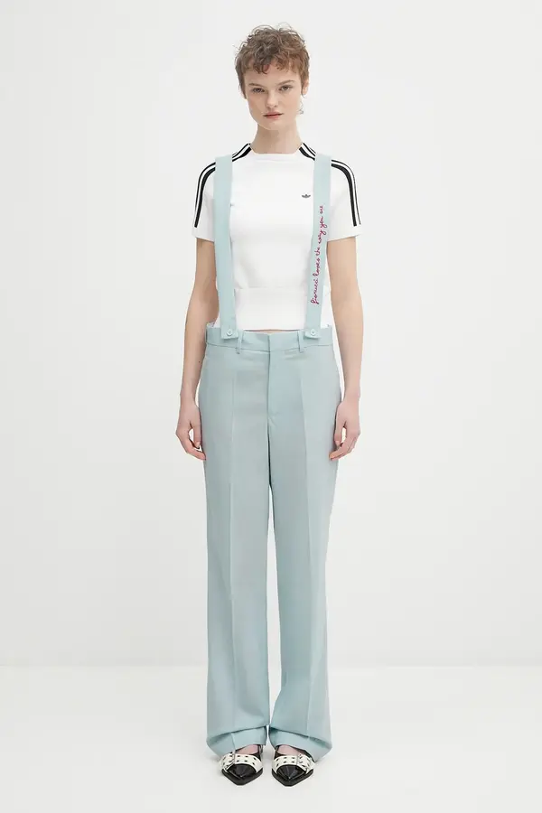 Fiorucci Volnene hlače Fiorucci Embroidered Suspender
