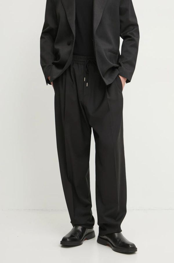 IRO Volnene hlače IRO črna barva, MP23LOWAN