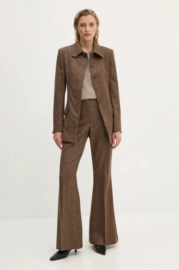Remain Volnene hlače Remain Herringbone Flare Pants