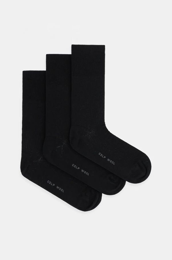 CDLP Volnene nogavice CDLP 3-pack črna barva, MSO006112303
