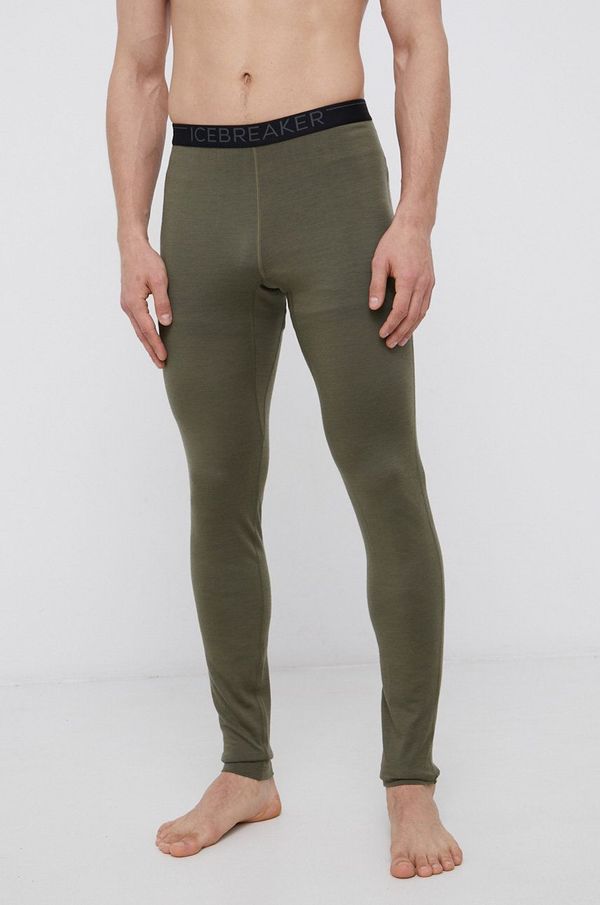 Icebreaker Volneno funkcijsko perilo Icebreaker zelena barva