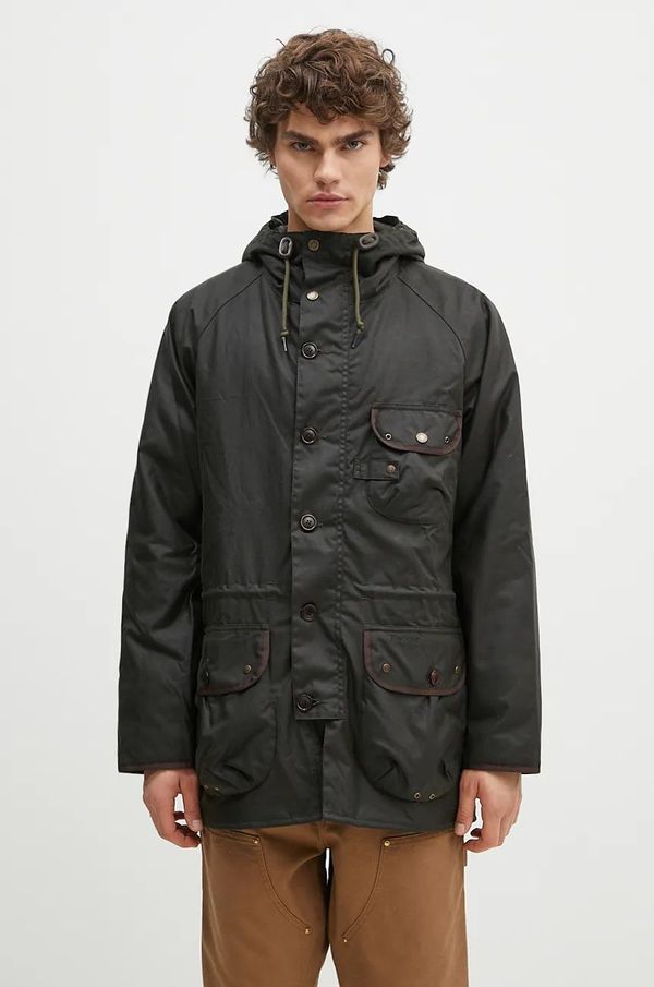 Barbour Voskana parka Barbour Field Wax Parka zelena barva, MWX2349