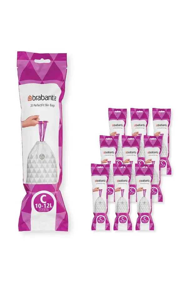 Brabantia Vrečke za smeti Brabantia PerfectFit, C, 10-12 L, 10 x 20 szt.