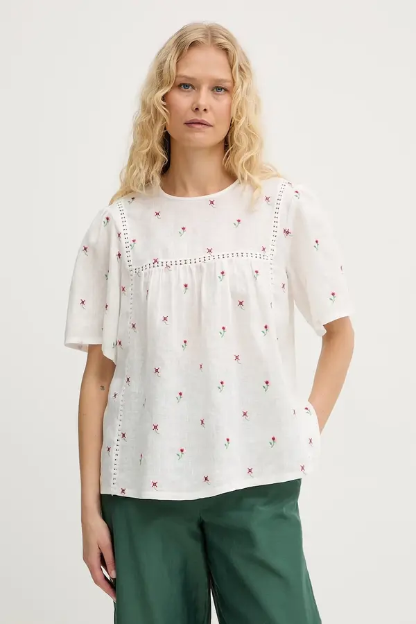 Weekend Max Mara Weekend Max Mara bluza ženska lanena BACINO