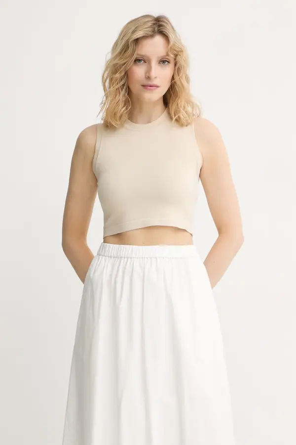 Weekend Max Mara Weekend Max Mara Crop top ženski z viskozo