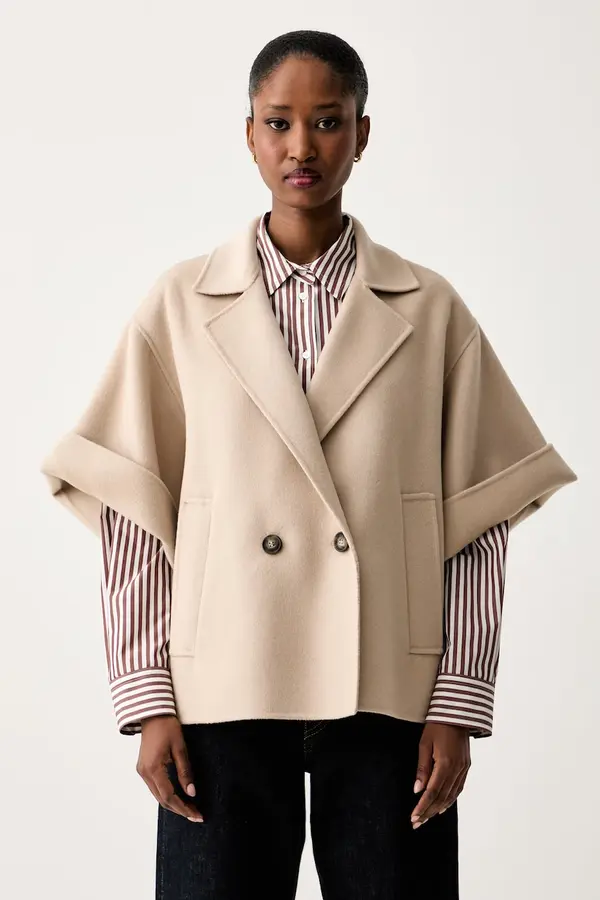 Weekend Max Mara Weekend Max Mara kratek plašč ženski volnen WKDNEO