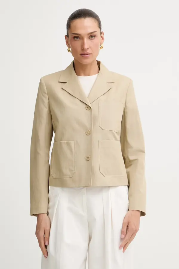 Weekend Max Mara Weekend Max Mara kratka jakna ženska z lanom GLASSA