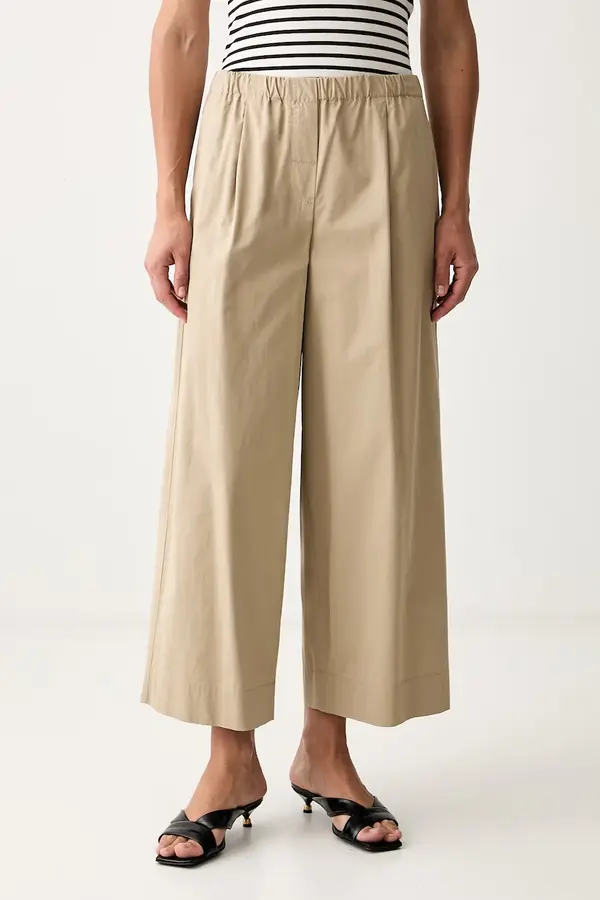 Weekend Max Mara Weekend Max Mara ravne hlače ženske bombažne WKDLIBERO