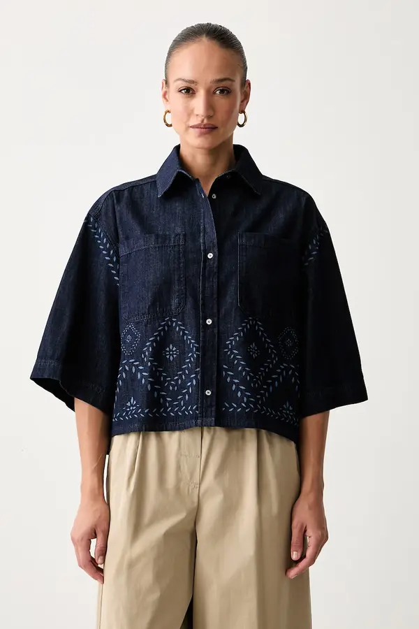 Weekend Max Mara Weekend Max Mara srajca ženska denim WKDALARE