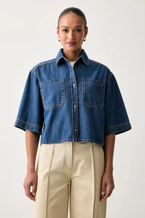 Weekend Max Mara Weekend Max Mara srajca ženska denim WKDZANNATA