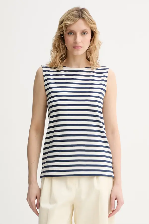 Weekend Max Mara Weekend Max Mara top ženski bombažen MULTIH