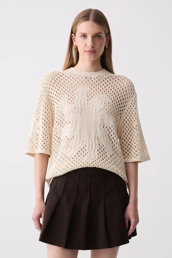 Zadig&Voltaire Zadig&Voltaire pulover s kratkimi rokavi ženski z lanom
