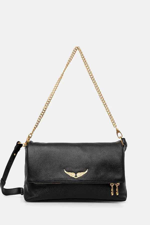 Zadig&Voltaire Zadig&Voltaire Usnjena torbica ZADIG&VOLTAIRE ROCKY II GRAINED LEATHER