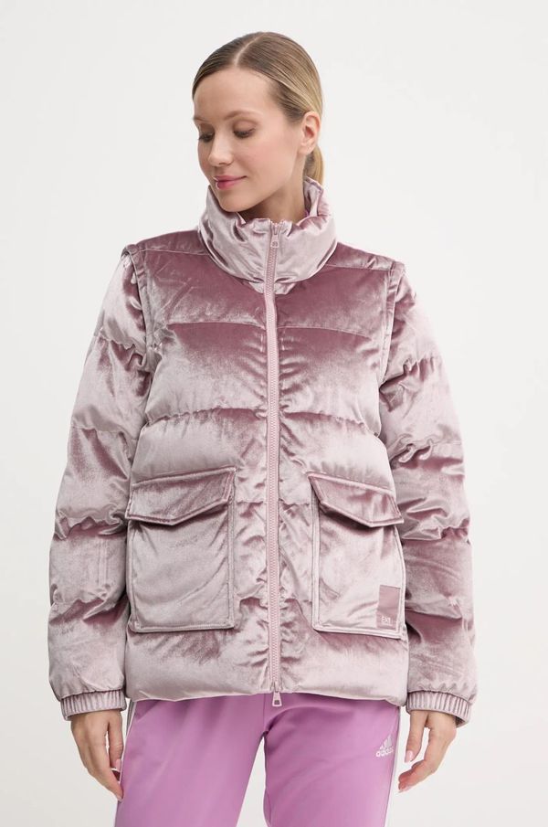 EA7 Emporio Armani Žametna jakna EA7 Emporio Armani roza barva, TNGBZ.6DTB06