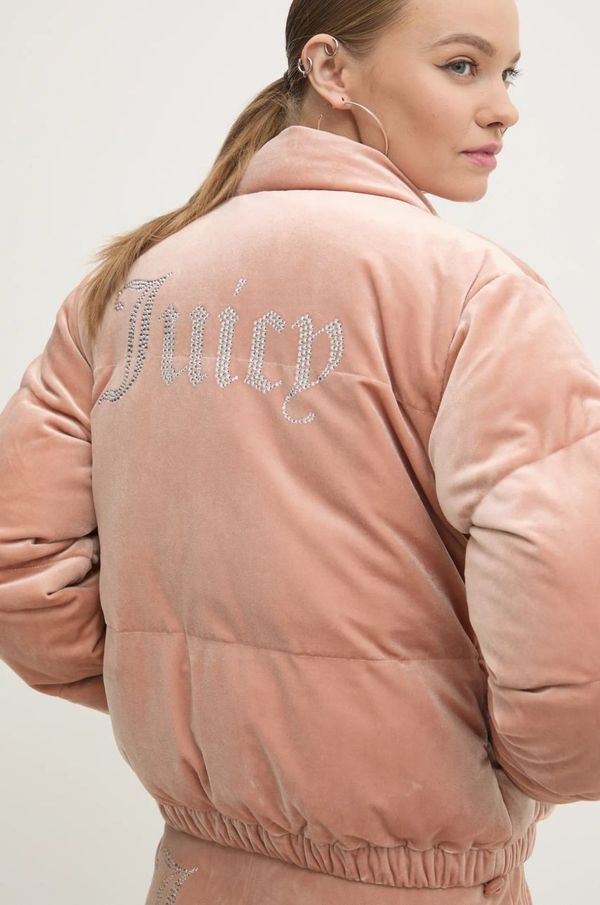 Juicy Couture Žametna jakna Juicy Couture MARGO PUFFER rjava barva, JCOIJ224556