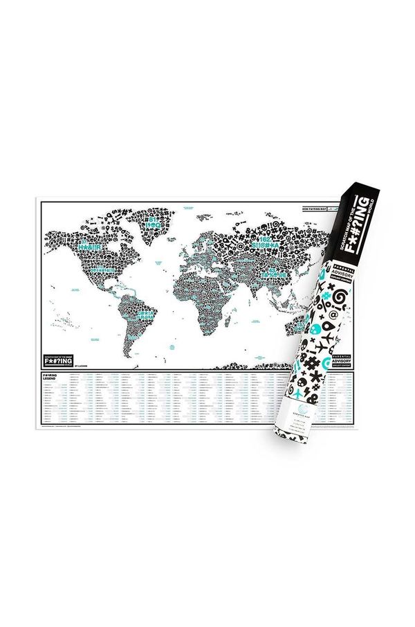 Luckies of London Zemljevid-praskanka Luckies of London F*#?ING Scratch Map