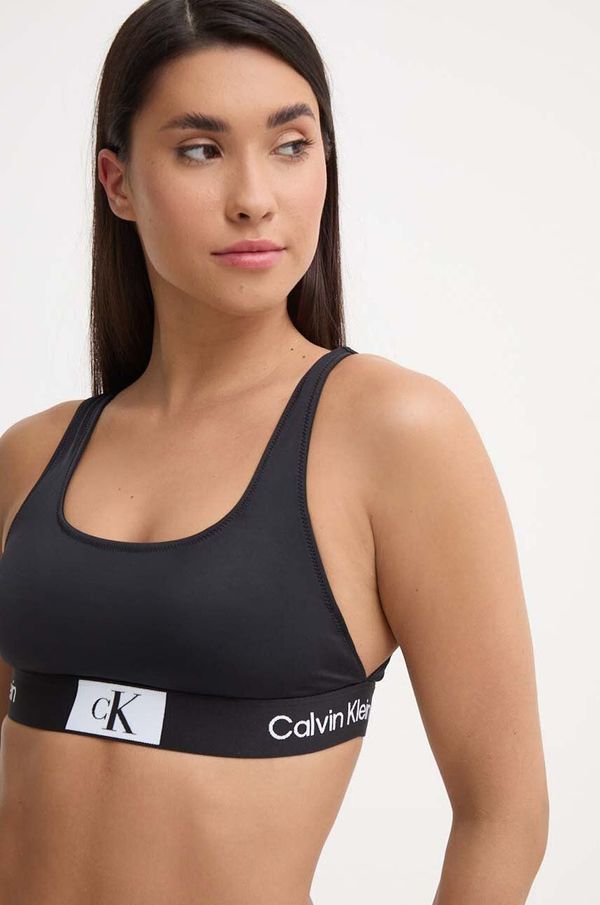 Calvin Klein Zgornji del kopalk Calvin Klein črna barva, KW0KW02354