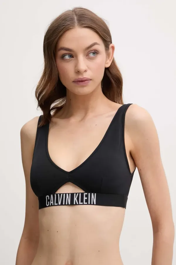 Calvin Klein Zgornji del kopalk Calvin Klein črna barva, KW0KW02745