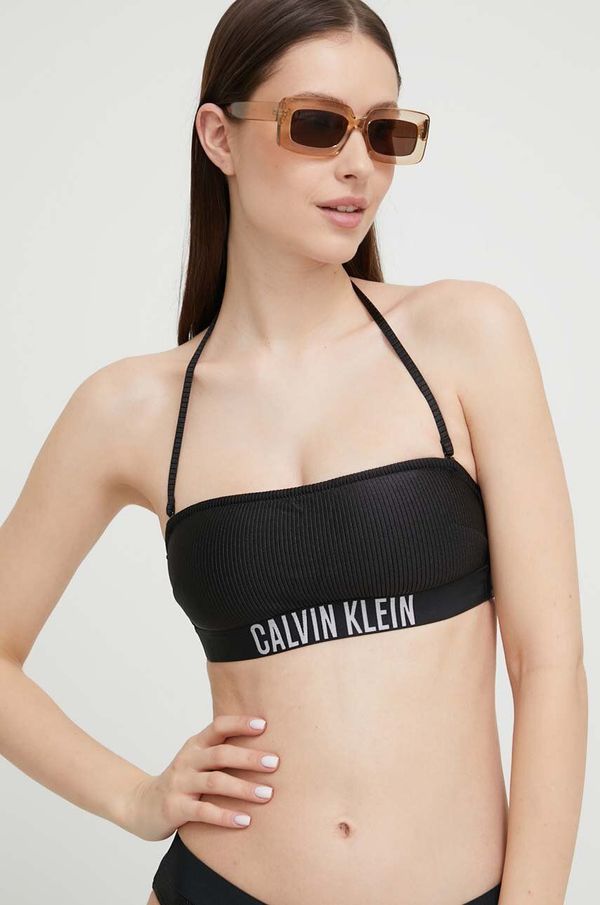 Calvin Klein Zgornji del kopalk Calvin Klein črna barva